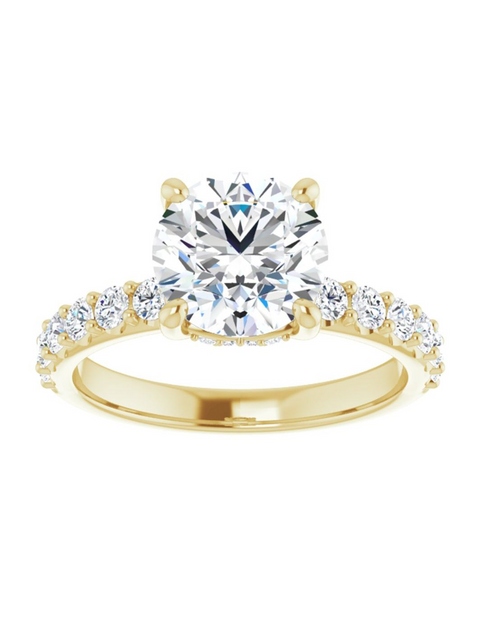 Diamond Hidden Halo Engagement Ring 1/2 ct. tw.