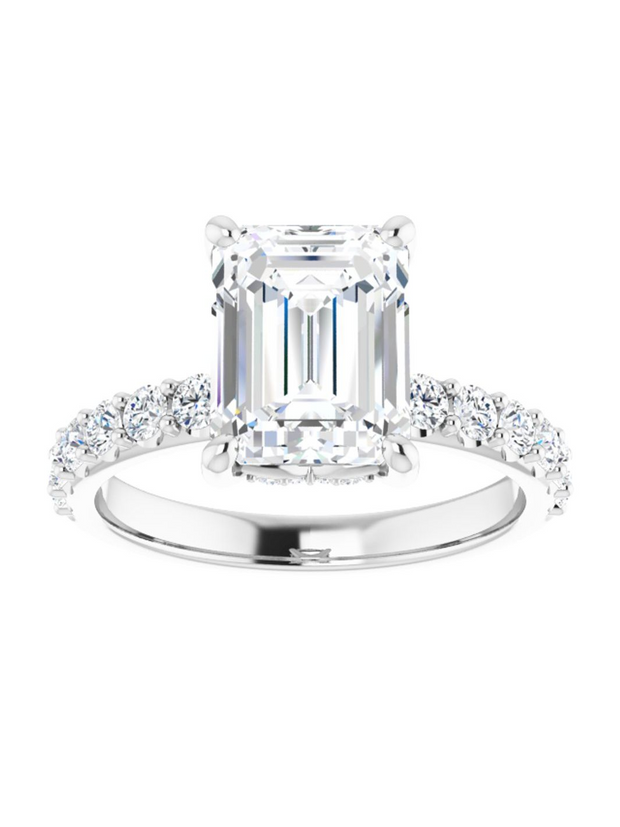 Diamond Hidden Halo Engagement Ring 1/2 ct. tw.