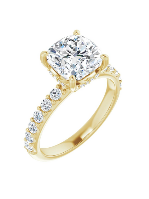 Diamond Hidden Halo Engagement Ring 1/2 ct. tw.