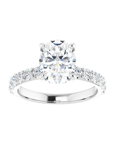 Diamond Hidden Halo Engagement Ring 1/2 ct. tw.