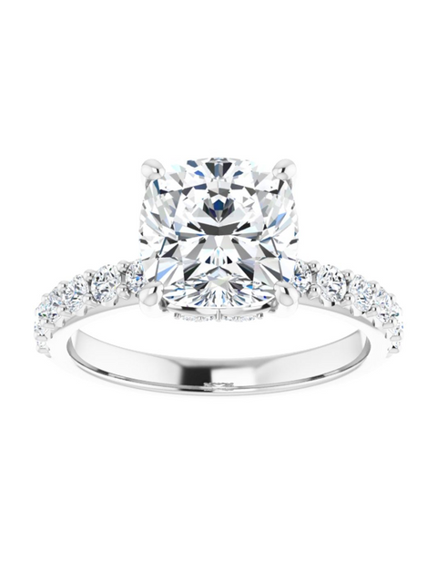 Diamond Hidden Halo Engagement Ring 1/2 ct. tw.