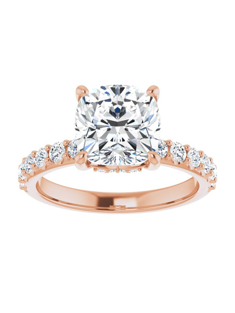 Diamond Hidden Halo Engagement Ring 1/2 ct. tw.