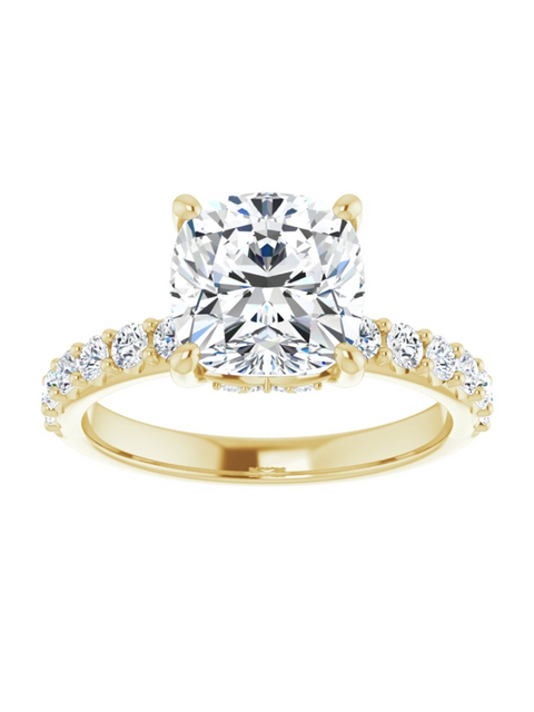 Diamond Hidden Halo Engagement Ring 1/2 ct. tw.