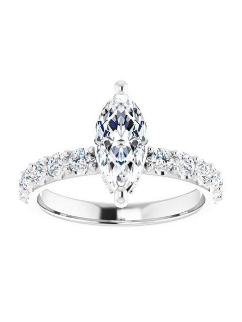 Diamond Hidden Halo Engagement Ring 1/2 ct. tw.