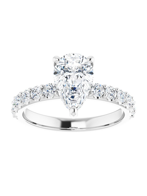 Diamond Hidden Halo Engagement Ring 1/2 ct. tw.