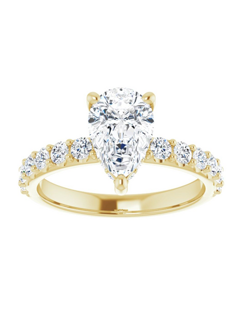 Diamond Hidden Halo Engagement Ring 1/2 ct. tw.