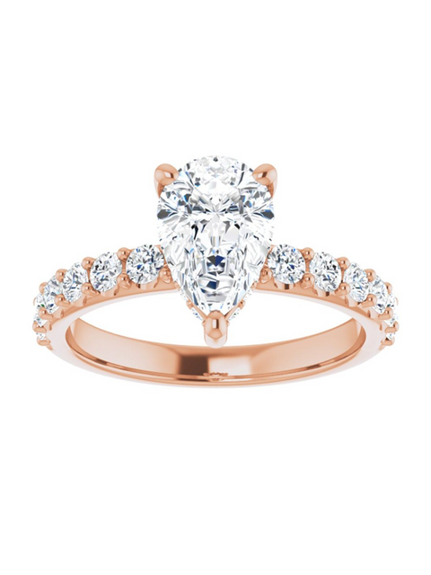 Diamond Hidden Halo Engagement Ring 1/2 ct. tw.