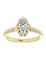 Floral-Inspired Halo Engagement Ring 1/10 ct. tw.