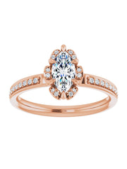 Floral-Inspired Halo Engagement Ring 1/10 ct. tw.