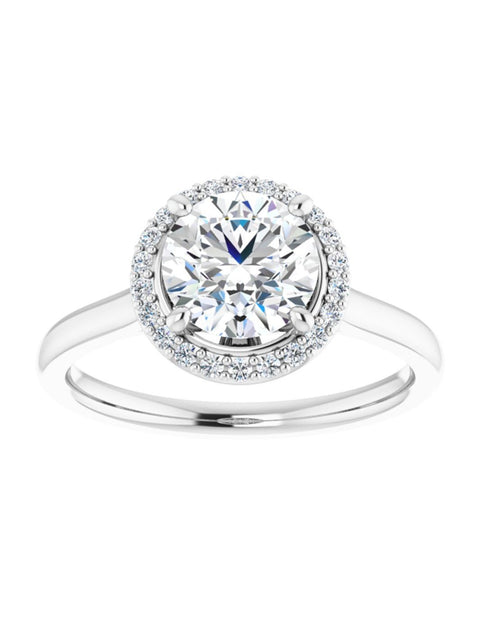 Engagement Ring with Diamond Halo 1/10 ct. tw.