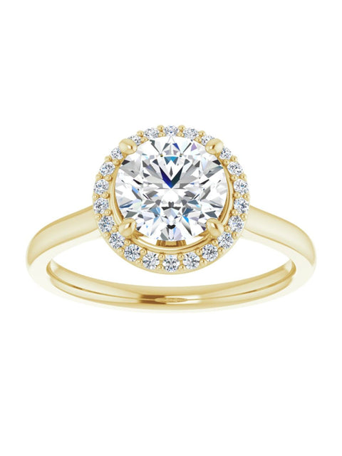 Engagement Ring with Diamond Halo 1/10 ct. tw.