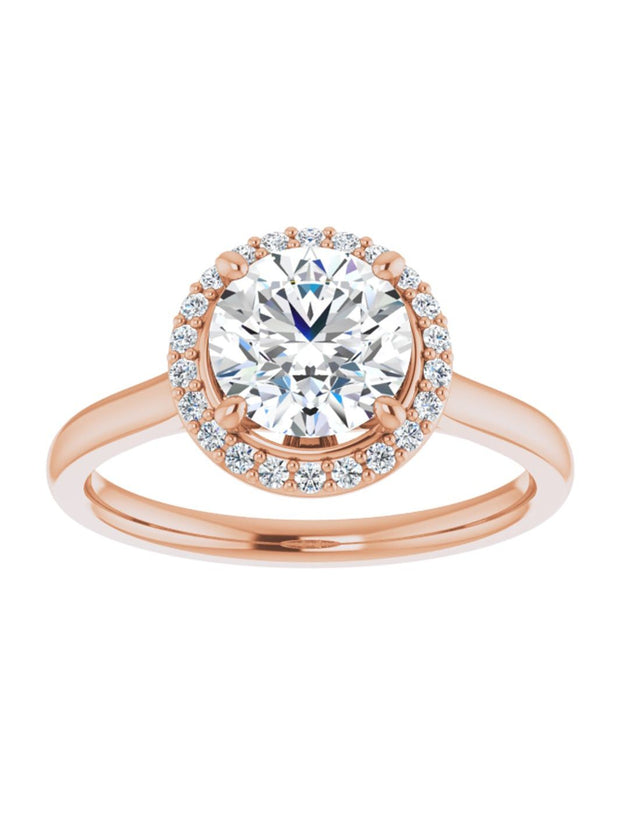 Engagement Ring with Diamond Halo 1/10 ct. tw.