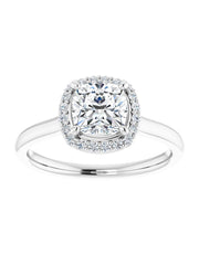 Engagement Ring with Diamond Halo 1/10 ct. tw.