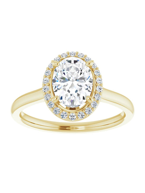 Engagement Ring with Diamond Halo 1/10 ct. tw.