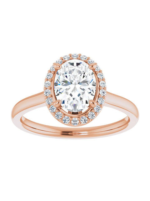 Engagement Ring with Diamond Halo 1/10 ct. tw.