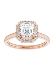 Engagement Ring with Diamond Halo 1/10 ct. tw.