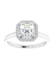 Engagement Ring with Diamond Halo 1/10 ct. tw.