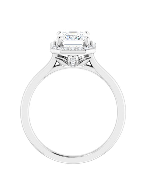 Engagement Ring with Diamond Halo 1/10 ct. tw.