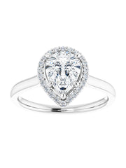 Engagement Ring with Diamond Halo 1/10 ct. tw.