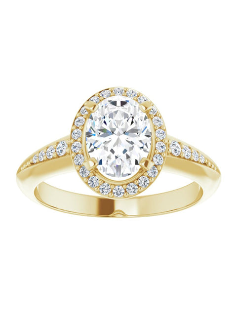 Knife Edge Halo-Style Engagement Ring 1/6 ct. tw.