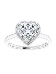 Engagement Ring with Diamond Halo 1/10 ct. tw.