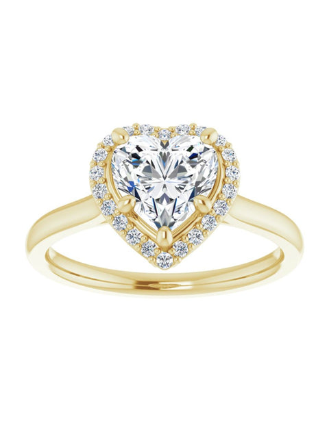 Engagement Ring with Diamond Halo 1/10 ct. tw.