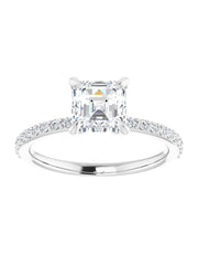 Narrow Diamond Band Classic Engagement Ring 1/5 ct. tw.