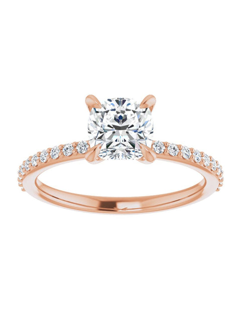 Narrow Diamond Band Classic Engagement Ring 1/5 ct. tw.