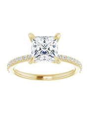Narrow Diamond Band Classic Engagement Ring 1/5 ct. tw.
