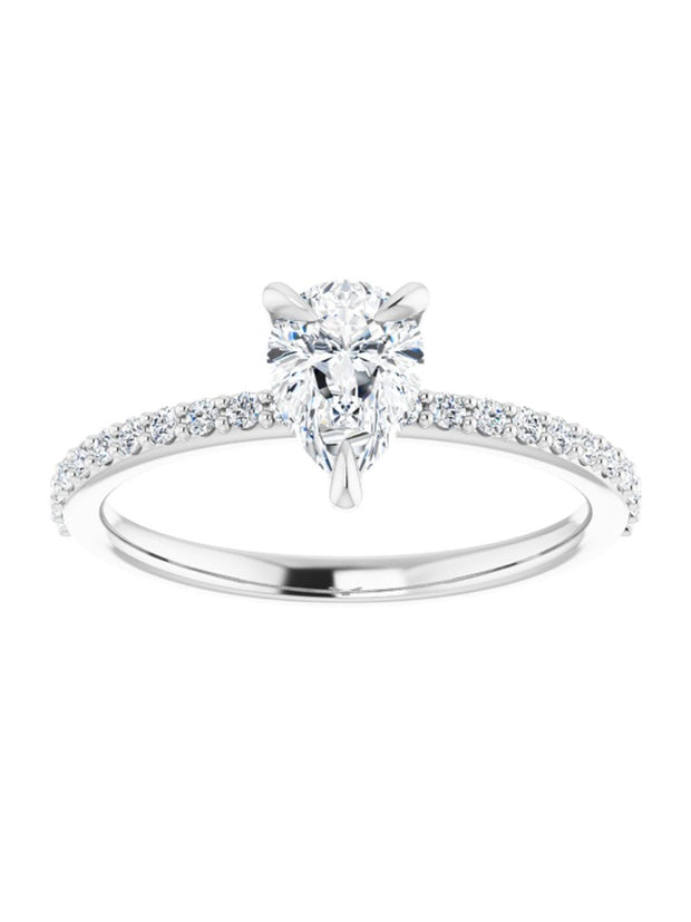 Narrow Diamond Band Classic Engagement Ring 1/5 ct. tw.