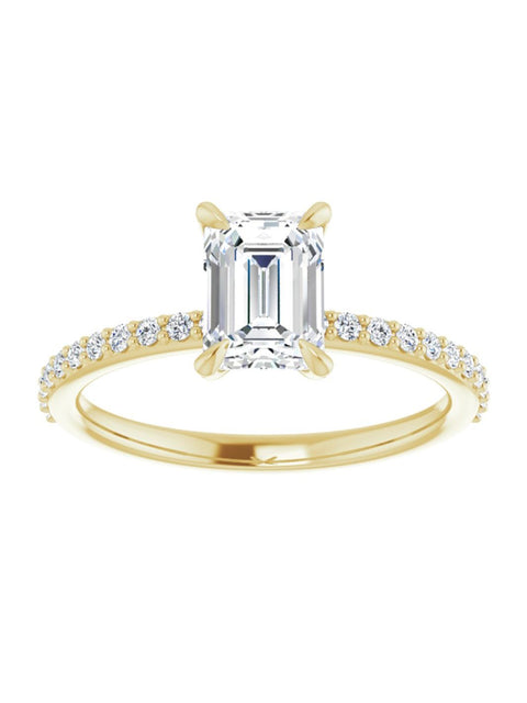 Narrow Diamond Band Classic Engagement Ring 1/5 ct. tw.
