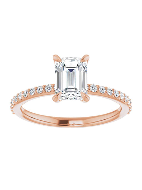 Narrow Diamond Band Classic Engagement Ring 1/5 ct. tw.