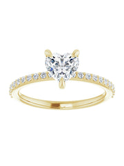 Narrow Diamond Band Classic Engagement Ring 1/5 ct. tw.