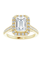 French Set Halo Engagement Ring 1/2 ct. tw.