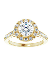 French Set Halo Engagement Ring 1/2 ct. tw.