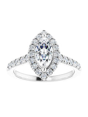 French Set Halo Engagement Ring 1/2 ct. tw.