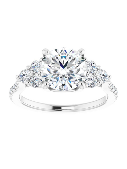 Engagement Ring with Diamond Side Details 1/3 ct. tw.