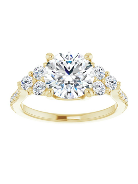 Engagement Ring with Diamond Side Details 1/3 ct. tw.