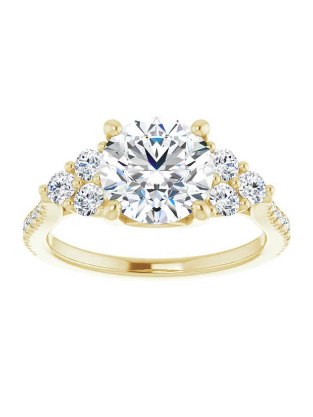 Engagement Ring with Diamond Side Details 1/3 ct. tw.