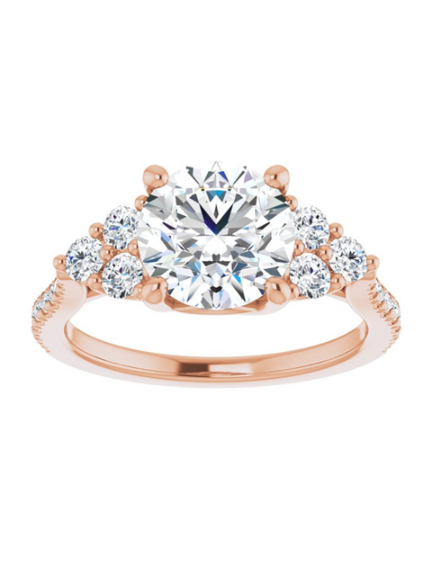 Engagement Ring with Diamond Side Details 1/3 ct. tw.