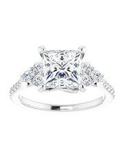 Engagement Ring with Diamond Side Details 1/3 ct. tw.