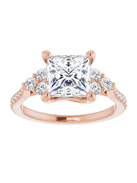 Engagement Ring with Diamond Side Details 1/3 ct. tw.