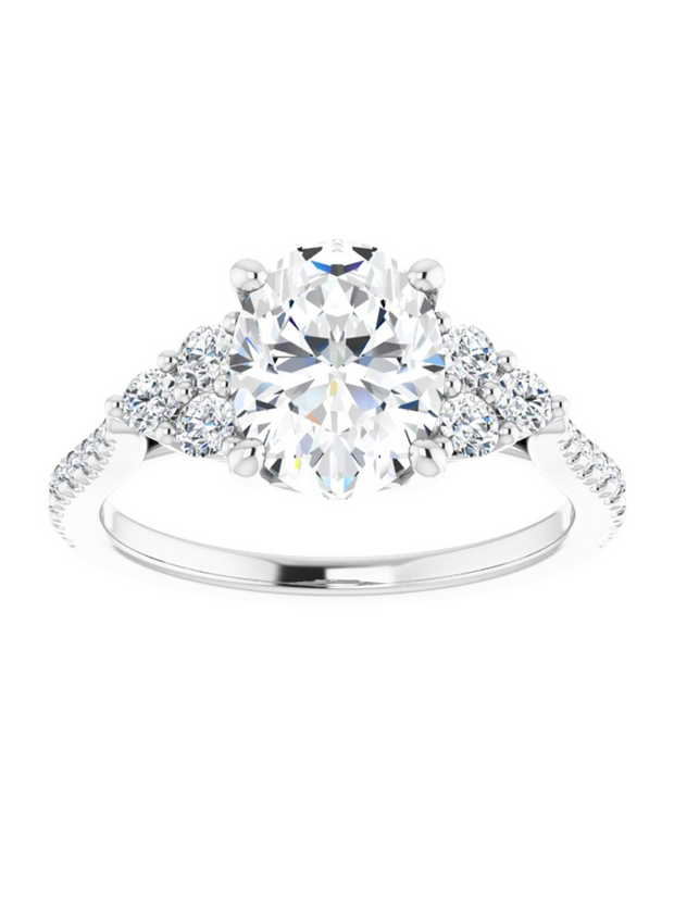 Engagement Ring with Diamond Side Details 1/3 ct. tw.