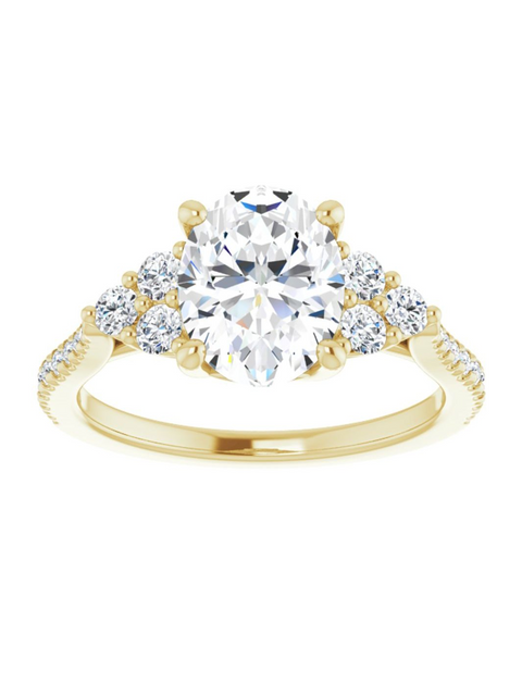 Engagement Ring with Diamond Side Details 1/3 ct. tw.