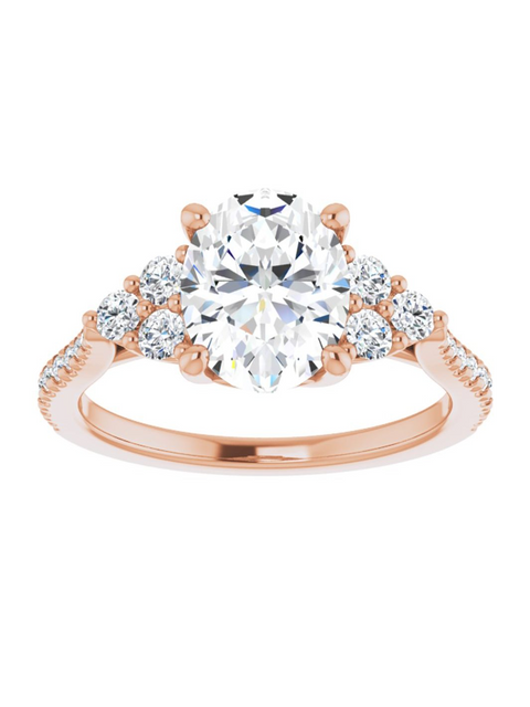 Engagement Ring with Diamond Side Details 1/3 ct. tw.