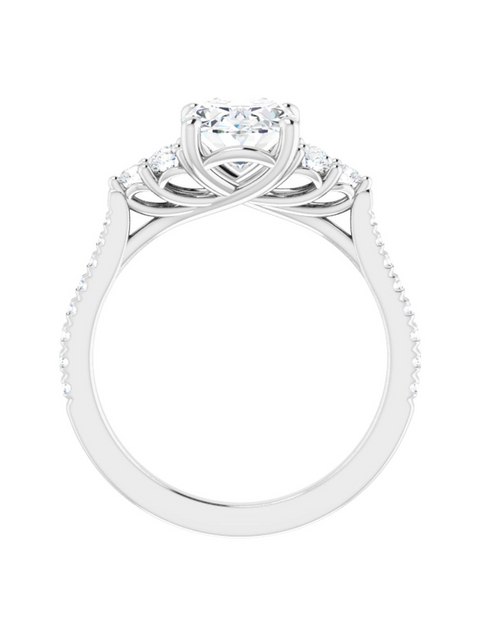 Engagement Ring with Diamond Side Details 1/3 ct. tw.