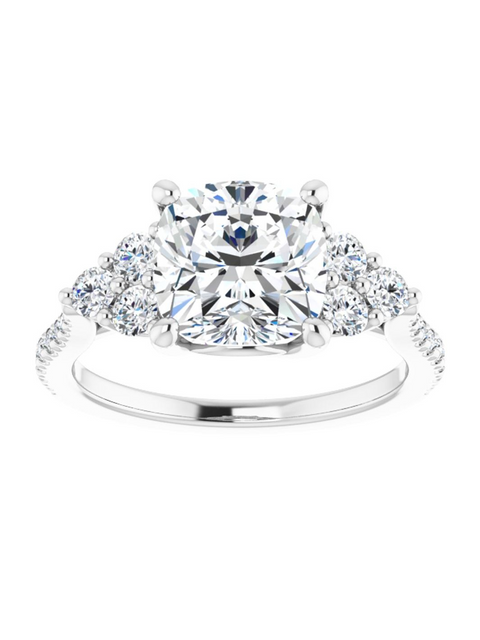 Engagement Ring with Diamond Side Details 1/3 ct. tw.