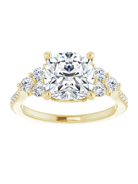 Engagement Ring with Diamond Side Details 1/3 ct. tw.