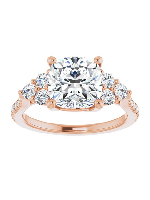 Engagement Ring with Diamond Side Details 1/3 ct. tw.