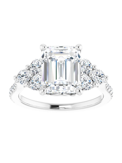 Engagement Ring with Diamond Side Details 1/3 ct. tw.